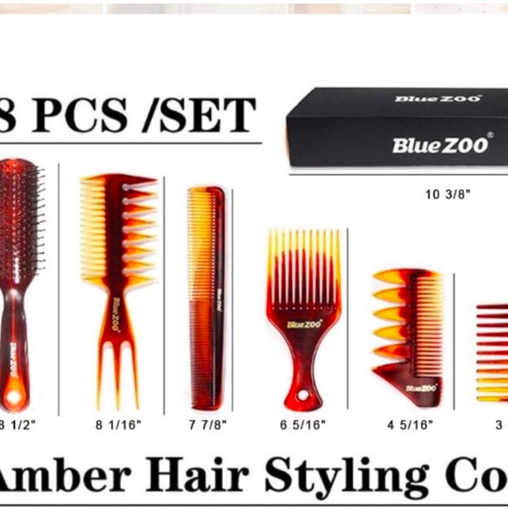 Amber Hair Styling Comb Set for Men and women
